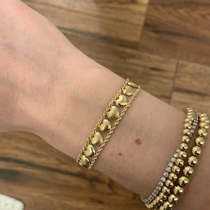 Authentic Aurafin gold heart bracelet